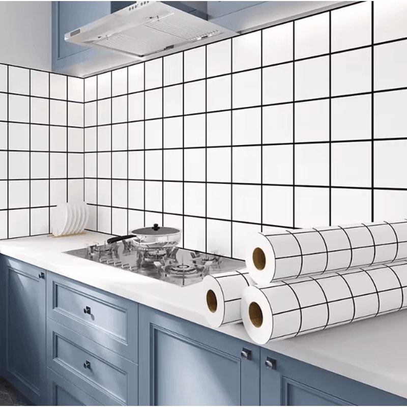HeatResistant Kitchen OilProof Wall Sticker Waterproof SelfAdhesive Backsplash Decor 80cm 7