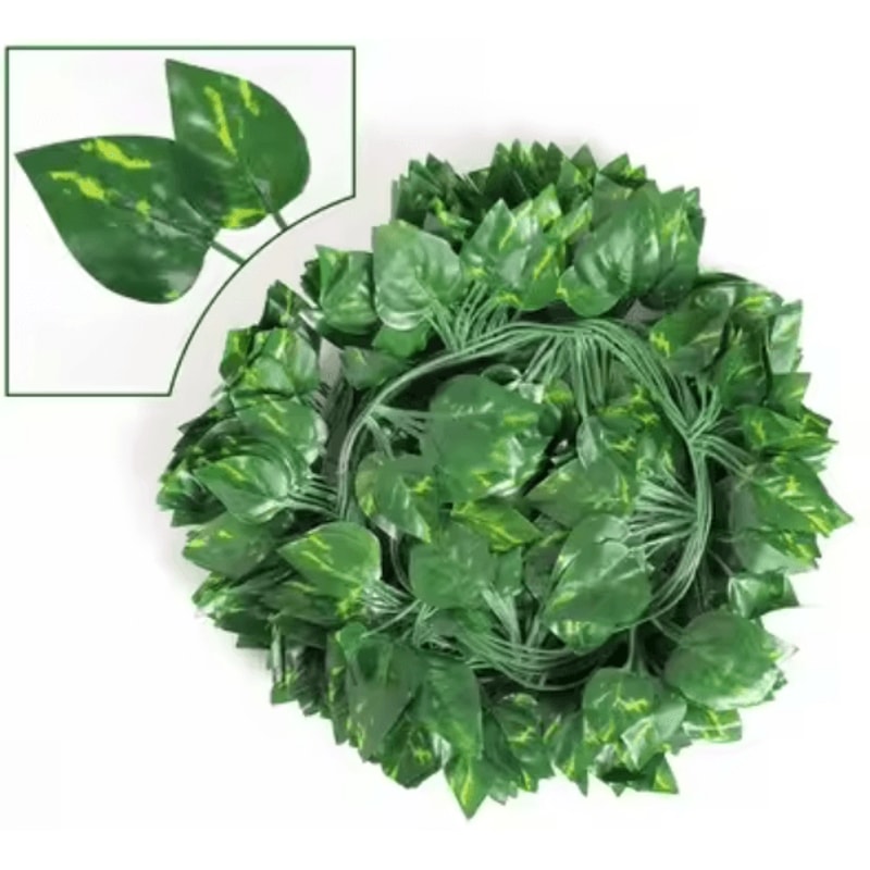 Artificial Plants Ivy Green Leaf Garland Hanging Fake Plant Vines Creeper For Home Bedroom Wall Wed 4