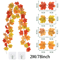 Artificial Fall Maple Leaf Garland 2M Autumn Hanging Vine For Thanksgiving Home Decor 4