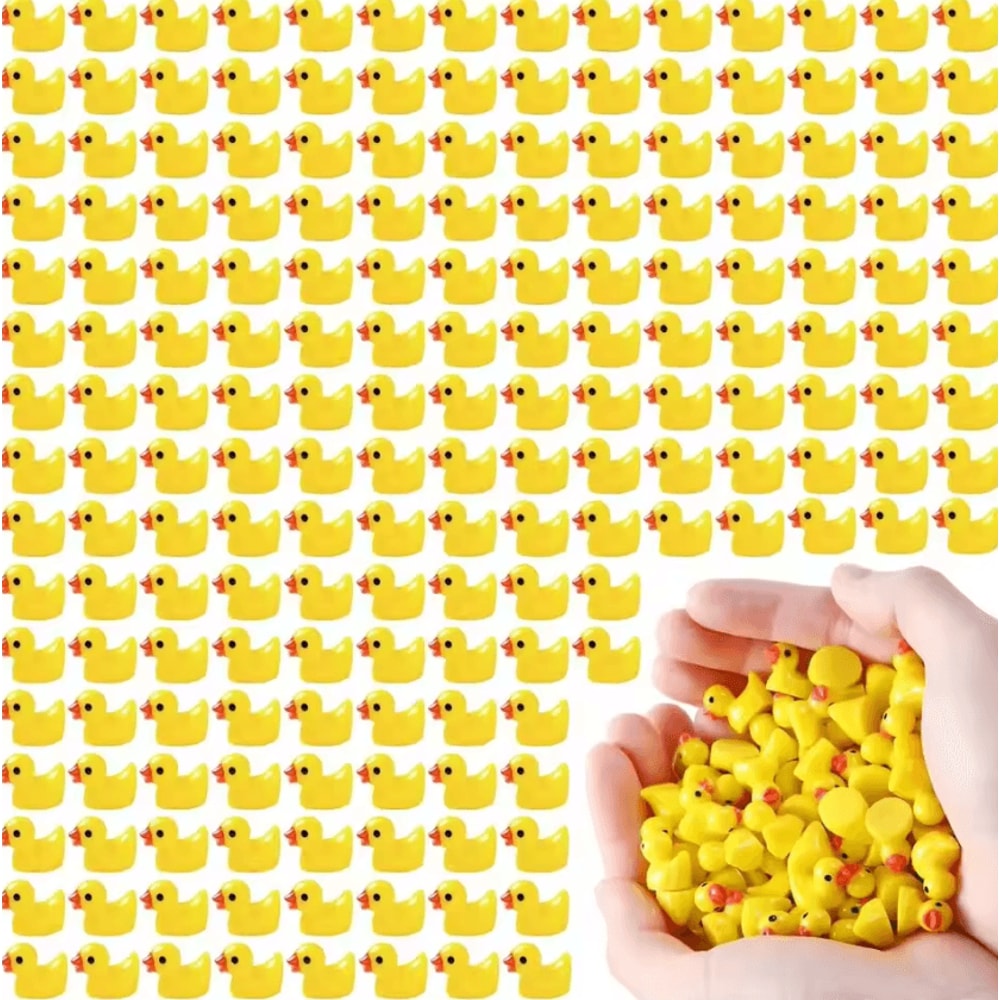 50PCS Mini Alien Duck Figurines Funny UFO Resin Party Favors Desk Decor Set 4