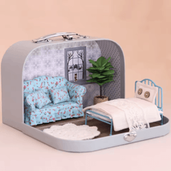 5-piece miniature dollhouse furniture gift set – cute resin home decor collection