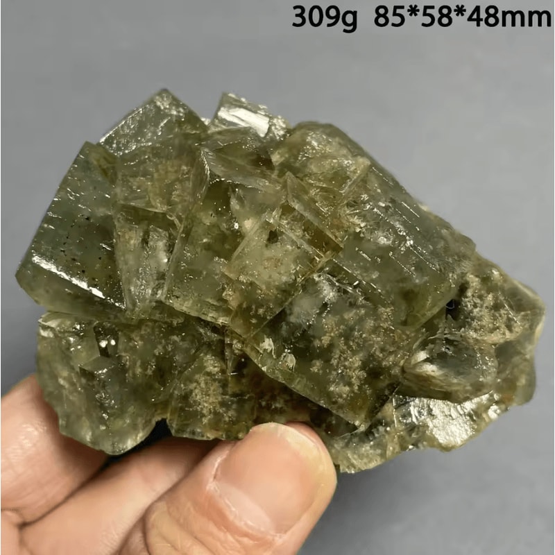 Natural Madagascar Green Fluorite Crystal Cluster Raw Healing Stone Mineral Home Decor 3