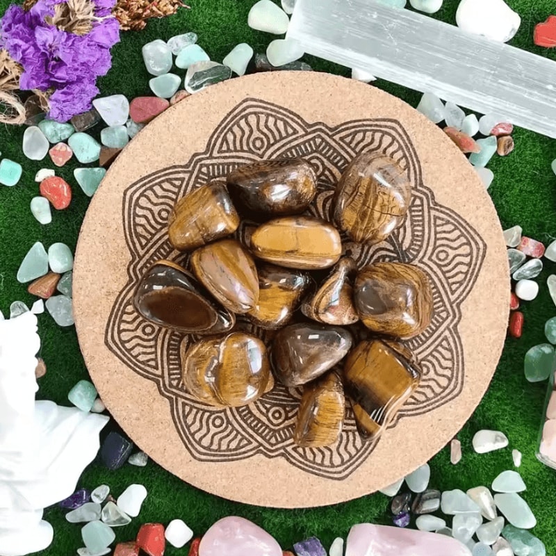 Tiger Eye Tumbled Polished Stones Natural Crystal Decor Vase Fillers 2