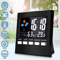 MultiFunction LCD Weather Station Clock Indoor Temperature Humidity Monitor With Voice Control 0