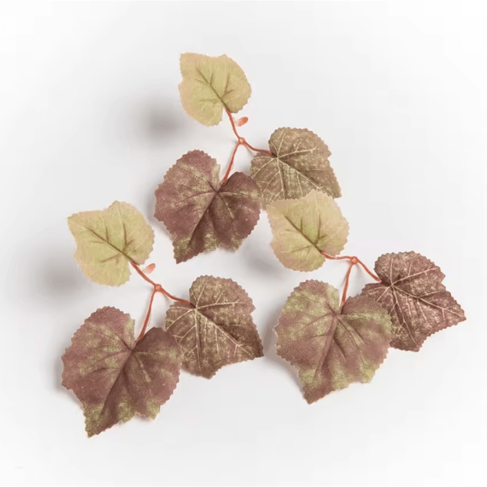 Artificial Grape Leaf Vine Decor Realistic Fake Greenery For Wedding Home Styling 3