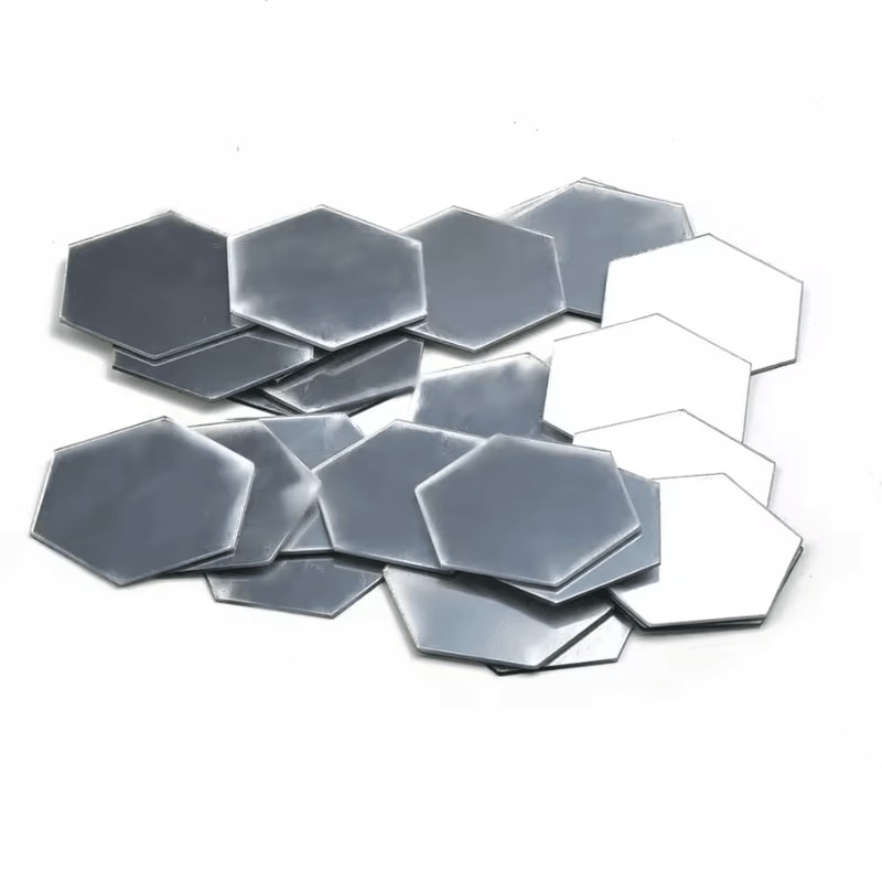 12PCS Hexagon Mirror Wall Stickers Acrylic SelfAdhesive 3D Mosaic Decor Tiles 4