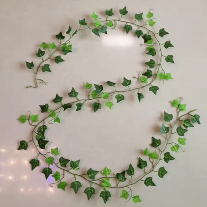 210cm Artificial Hanging Green Vine Garland Realistic Silk Leaf Decor For Home Events 7