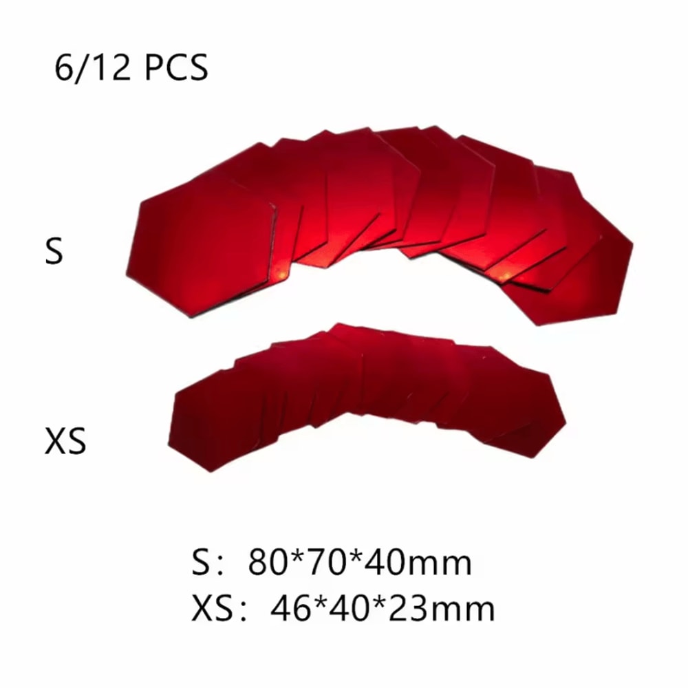 12PCS Hexagon Acrylic Mirror Wall Stickers SelfAdhesive 3D DIY Mosaic Decor Tiles 3