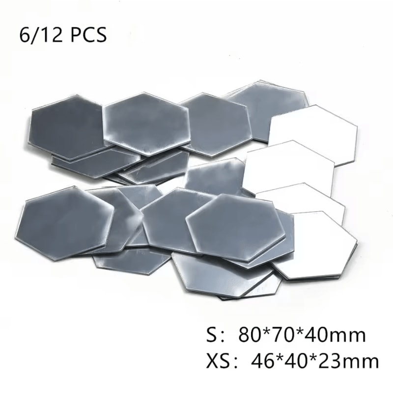 12PCS Hexagon Acrylic Mirror Wall Stickers SelfAdhesive 3D DIY Mosaic Decor Tiles 9