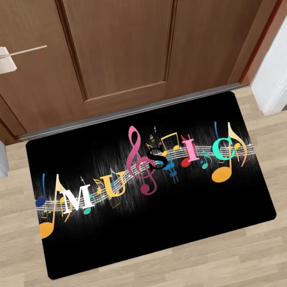 MusicThemed Kitchen Floor Mat NonSlip Decorative Doormat For Home Entrance 3