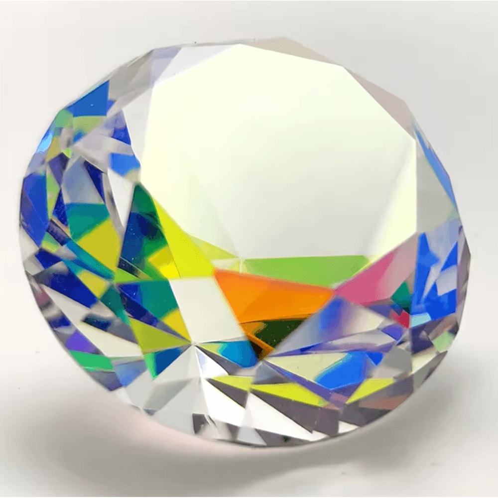AB Color K9 Crystal Diamond Prism Rainbow LightCatching Gem Decor 1