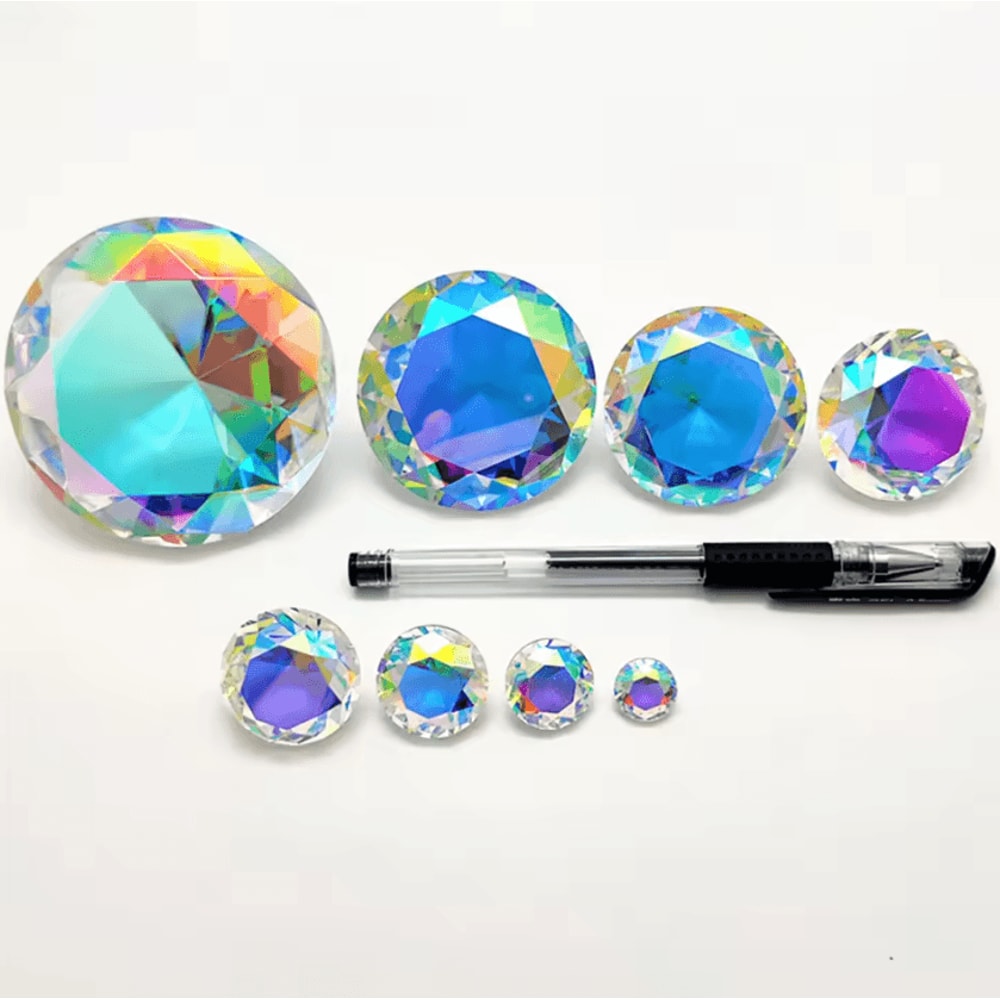 AB Color K9 Crystal Diamond Prism Rainbow LightCatching Gem Decor 3