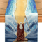 Passover Linen Table Runner Red Sea Design Pesach Festival Dining Decor 0