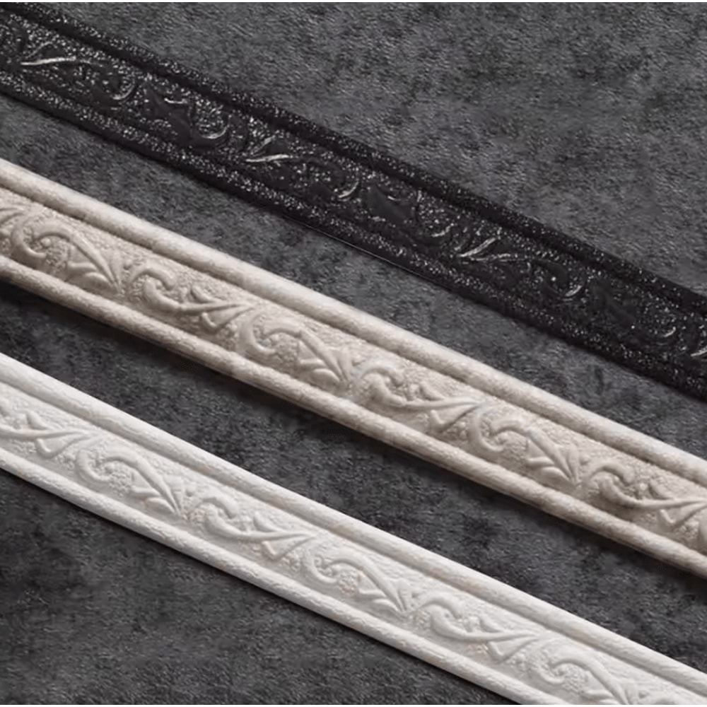 SelfAdhesive 3D Foam Wall Trim Strip Waterproof Flexible Corner Ceiling Molding Decor 1