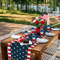 4th Of July Linen Table Runner Patriotic Farmhouse Dining Holiday Decor 2