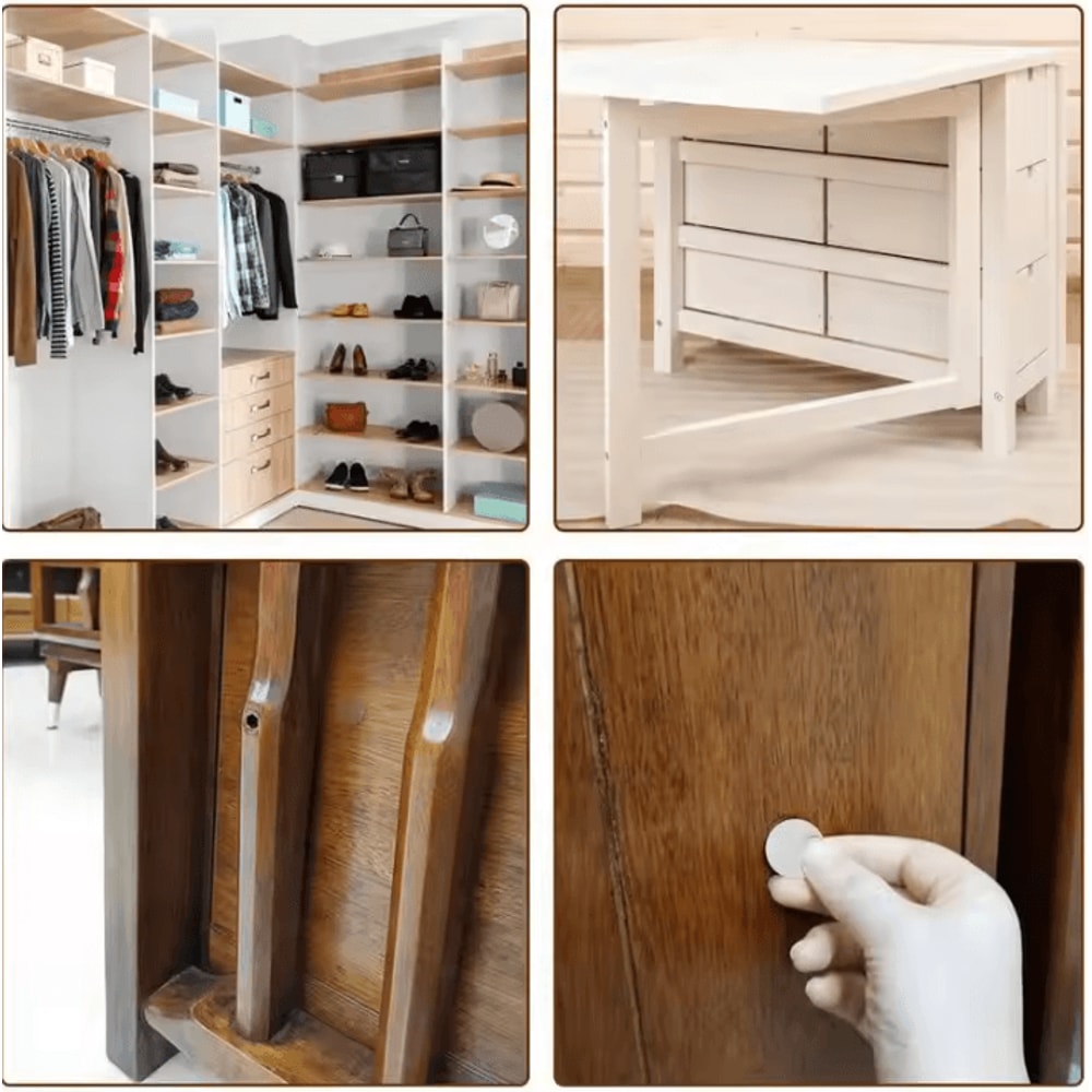 54PCS SelfAdhesive Screw Hole Cover Stickers 21mm Furniture Repair Decorative Caps 1