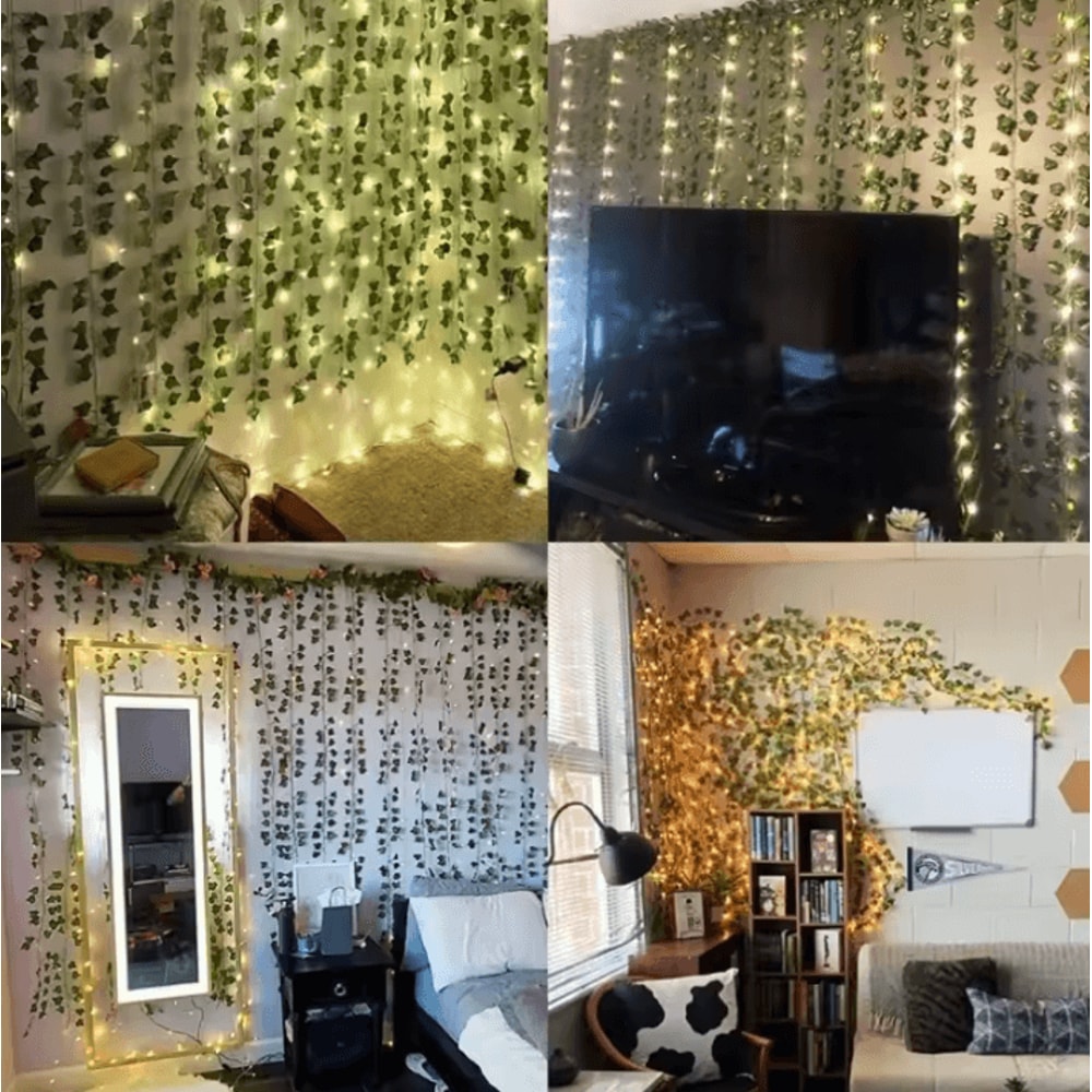Artificial Ivy Leaf Vine Garland Realistic Hanging Greenery For Home Event Decor 1