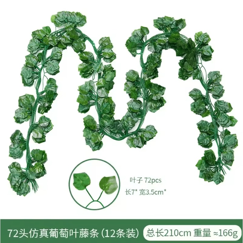 Artificial Ivy Leaf Vine Garland Realistic Hanging Greenery For Home Event Decor 4
