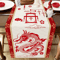 Chinese New Year Dragon Linen Table Runner Spring Festival Dining Decor 3
