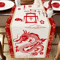 Chinese New Year Dragon Linen Table Runner Spring Festival Dining Decor 3