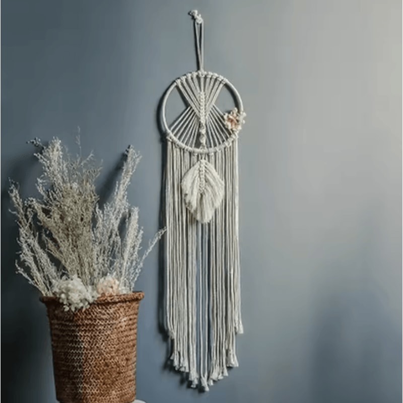 Nordic Macrame Dream Catcher Wall Hanging Boho Nursery Eid Home Decor 1