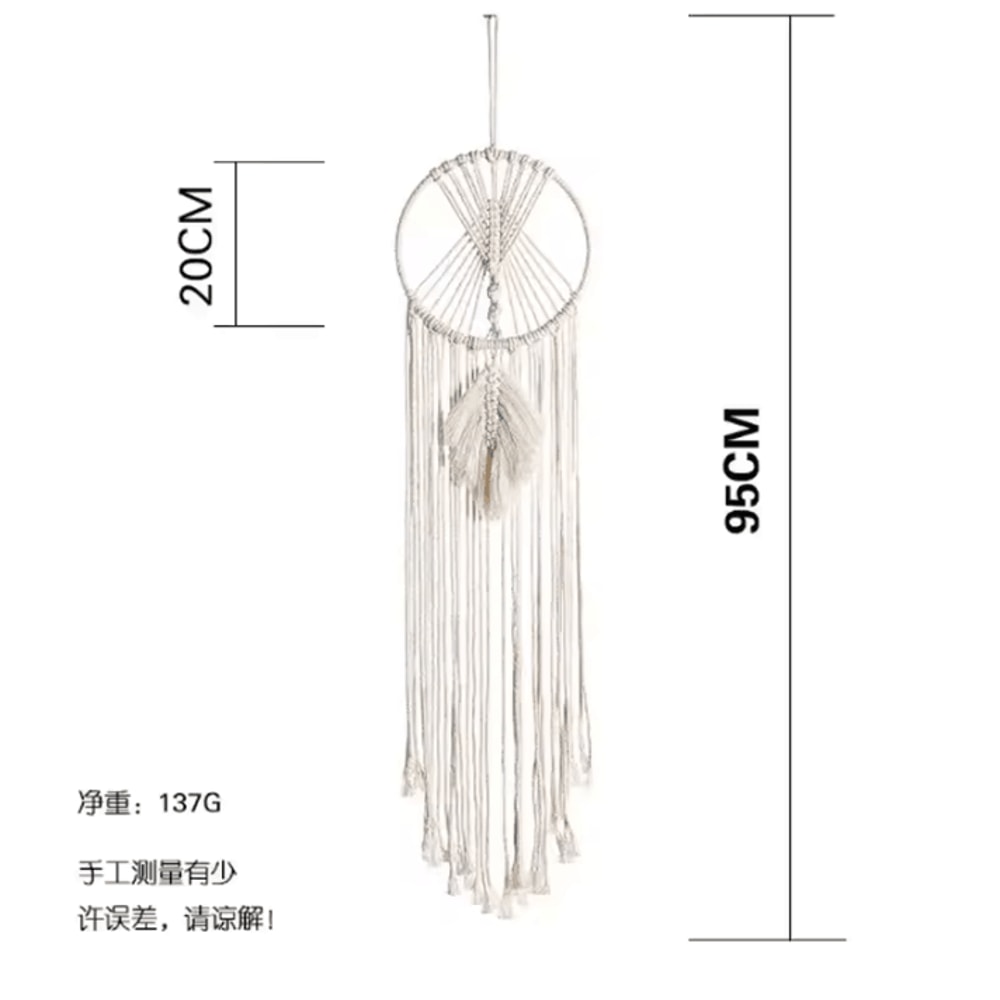 Nordic Macrame Dream Catcher Wall Hanging Boho Nursery Eid Home Decor 4