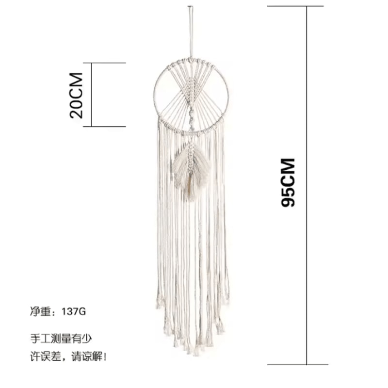 Nordic Macrame Dream Catcher Wall Hanging Boho Nursery Eid Home Decor 4