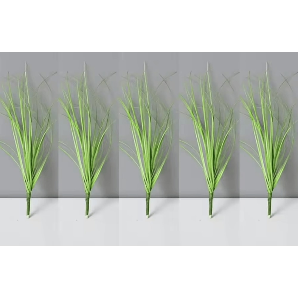 Realistic Artificial Grass Bush Set Mini Faux Green Plants Reed Decor For Home Styling 9