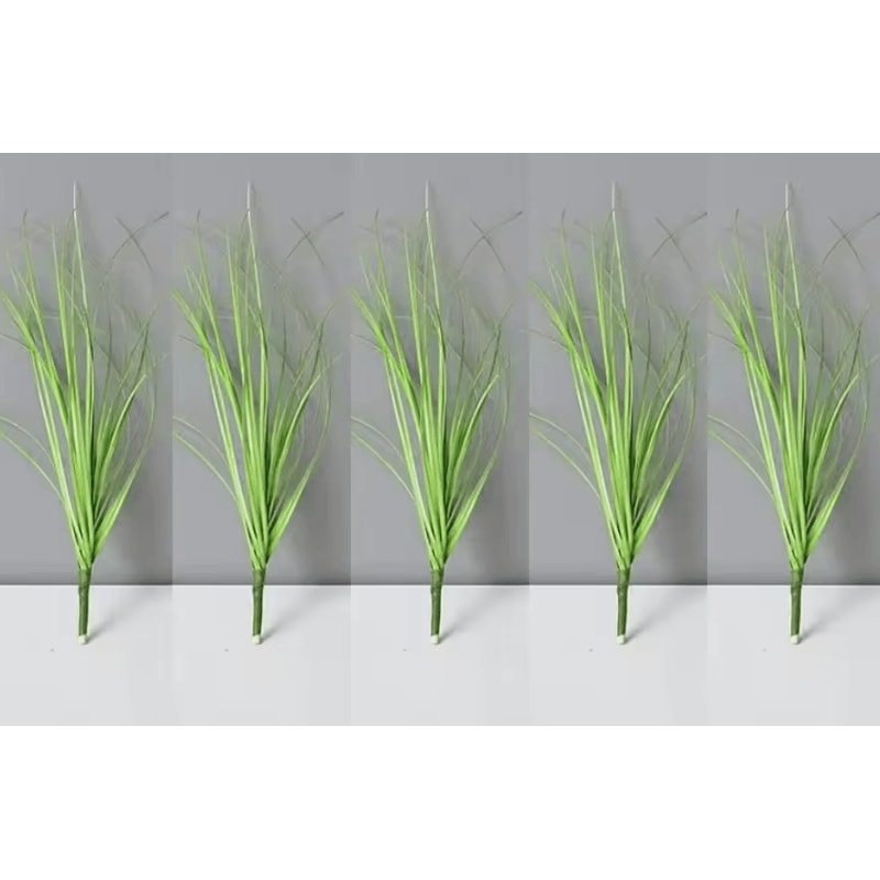 Realistic Artificial Grass Bush Set Mini Faux Green Plants Reed Decor For Home Styling 9