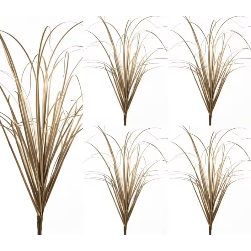 Realistic Artificial Grass Bush Set Mini Faux Green Plants Reed Decor For Home Styling 13