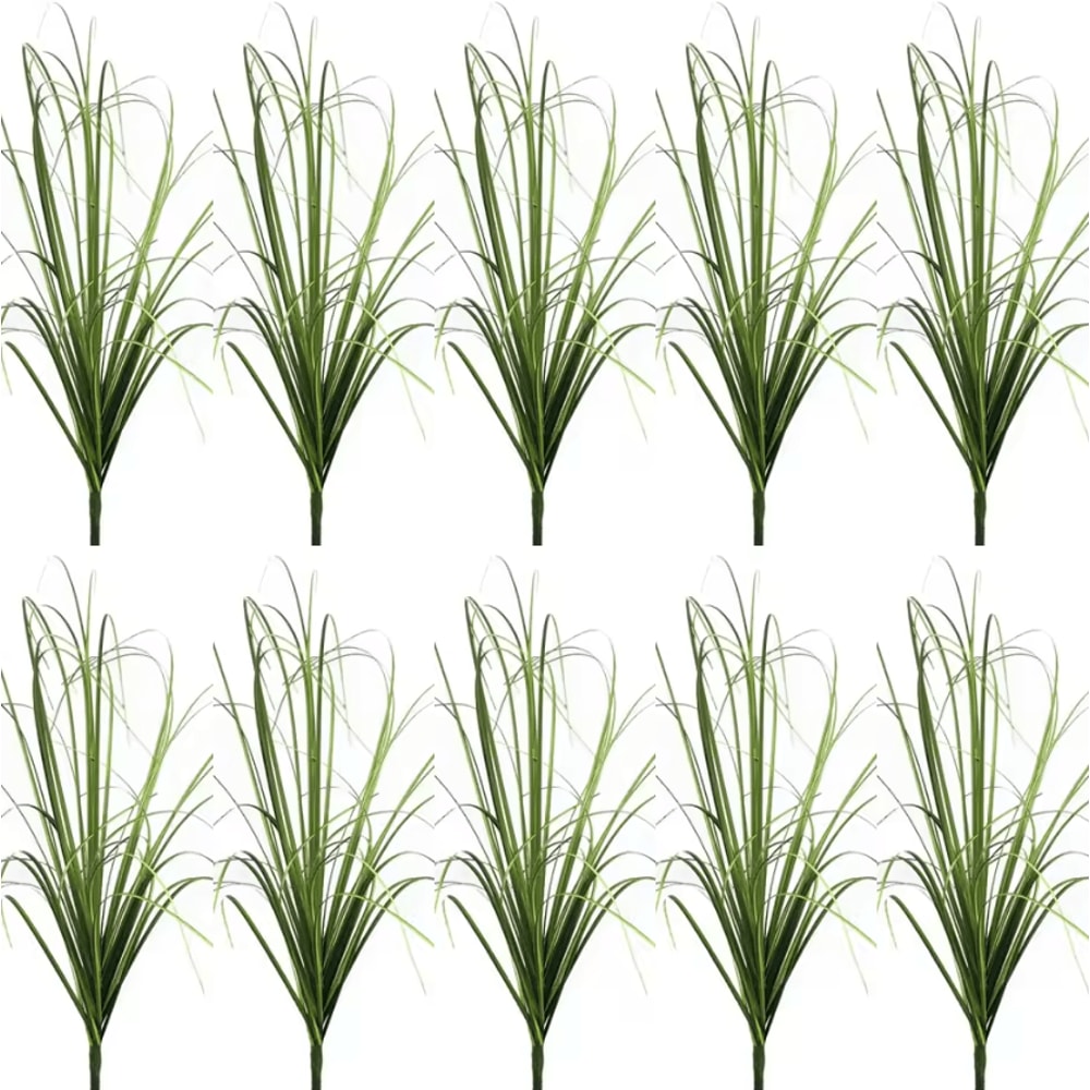 Realistic Artificial Grass Bush Set Mini Faux Green Plants Reed Decor For Home Styling 14