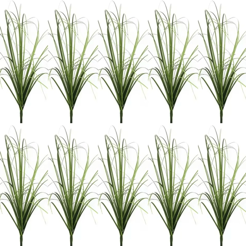 Realistic Artificial Grass Bush Set Mini Faux Green Plants Reed Decor For Home Styling 14