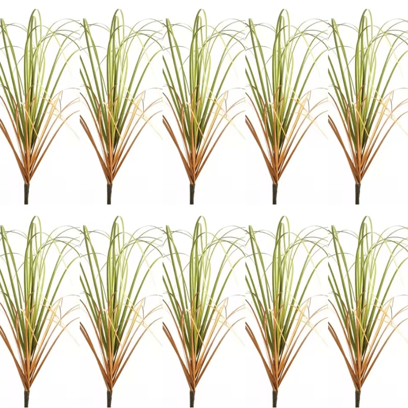 Realistic Artificial Grass Bush Set Mini Faux Green Plants Reed Decor For Home Styling 16