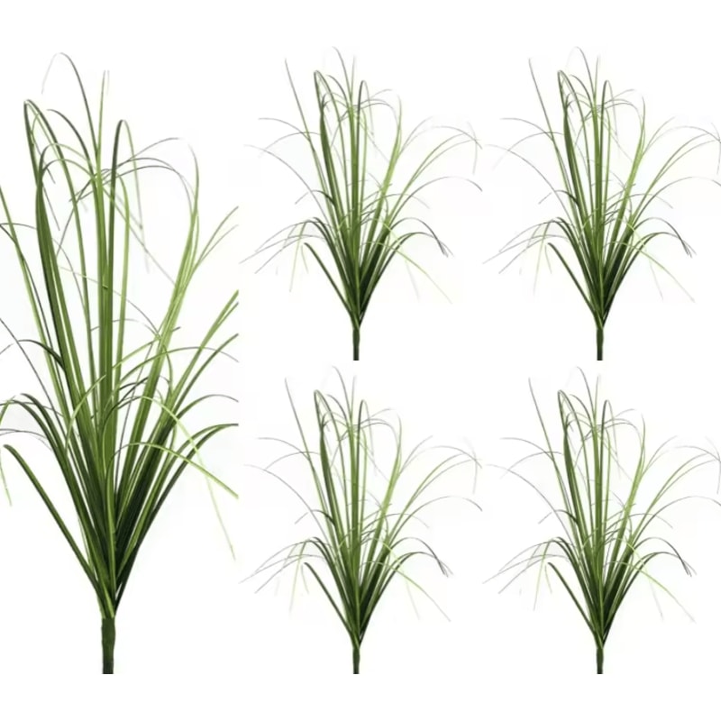Realistic Artificial Grass Bush Set Mini Faux Green Plants Reed Decor For Home Styling 8