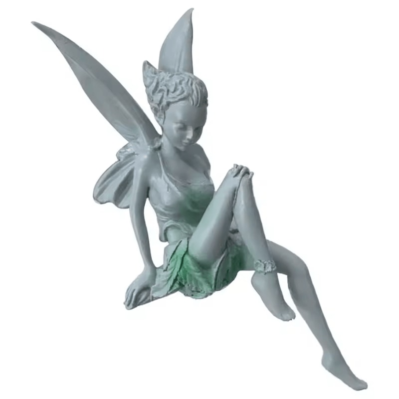 Enchanted Flute Fairy Garden Statue Resin Angel Sculpture For Outdoor Lawn Home Decor 2