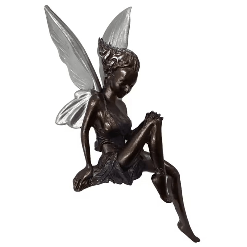 Enchanted Flute Fairy Garden Statue Resin Angel Sculpture For Outdoor Lawn Home Decor 3