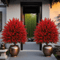Red Artificial Lavender Garden Stake UVResistant Faux Outdoor Flower Decor 0