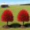 Red Artificial Lavender Garden Stake UVResistant Faux Outdoor Flower Decor 2