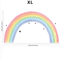 Large Pastel Rainbow Wall Stickers Boho Nursery Peel Stick Wall Decals For Kids Room 4
