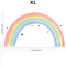 Large Pastel Rainbow Wall Stickers Boho Nursery Peel Stick Wall Decals For Kids Room 4