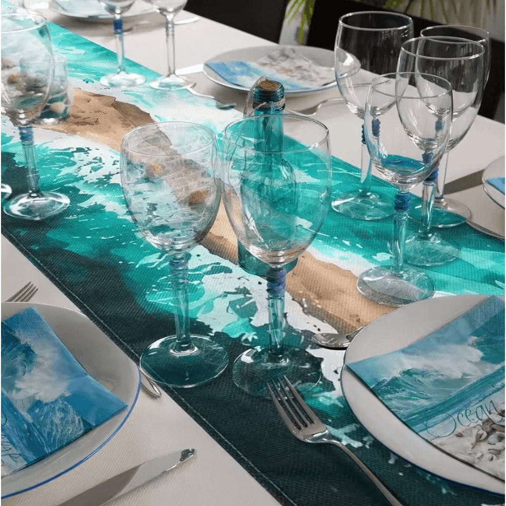 Passover Linen Table Runner Elegant Pesach Seder Table Decor For Jewish Holiday Dining 4