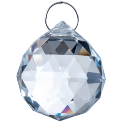 crystal prism ball suncatcher pendant – faceted glass chandelier hanging decor