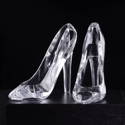 cinderella crystal glass slipper figurine – elegant acrylic high heel wedding & home decor
