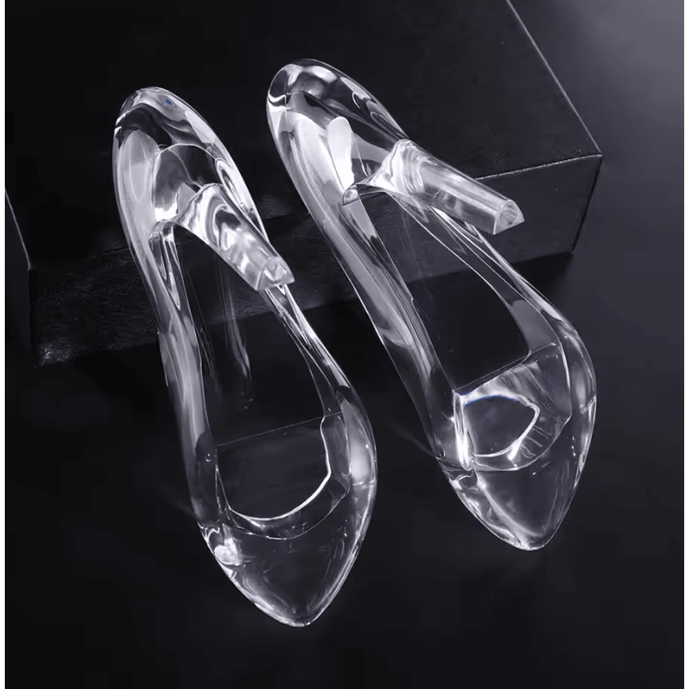 Cinderella Crystal Glass Slipper Figurine Elegant Acrylic High Heel Wedding Home Decor 2