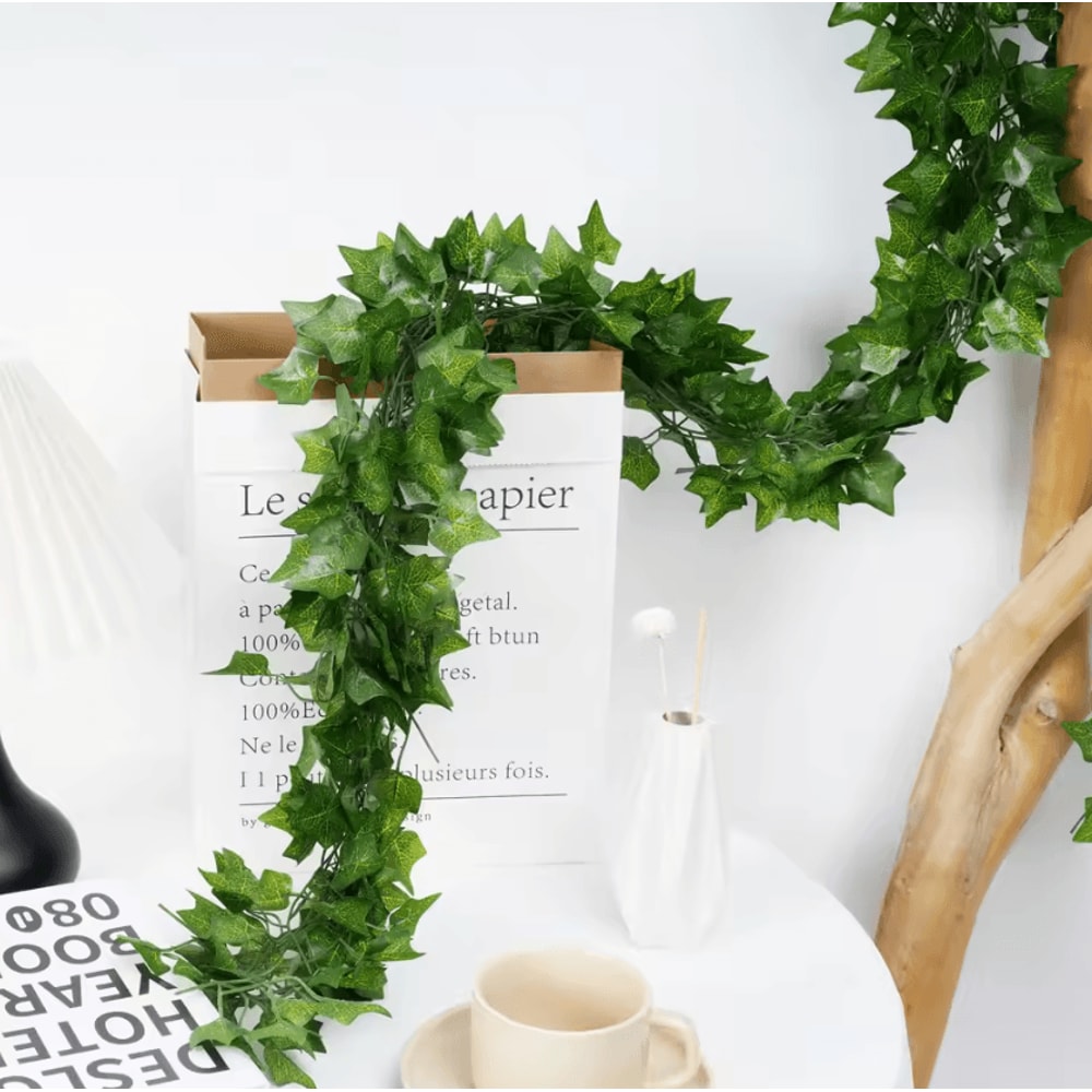 Artificial Ivy Leaf Hanging Vine Garland 21M Silk Greenery Wall Wedding Decor 0