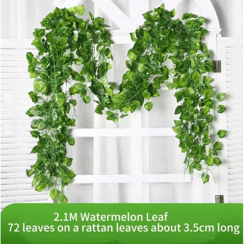 Artificial Ivy Leaf Hanging Vine Garland 21M Silk Greenery Wall Wedding Decor 1