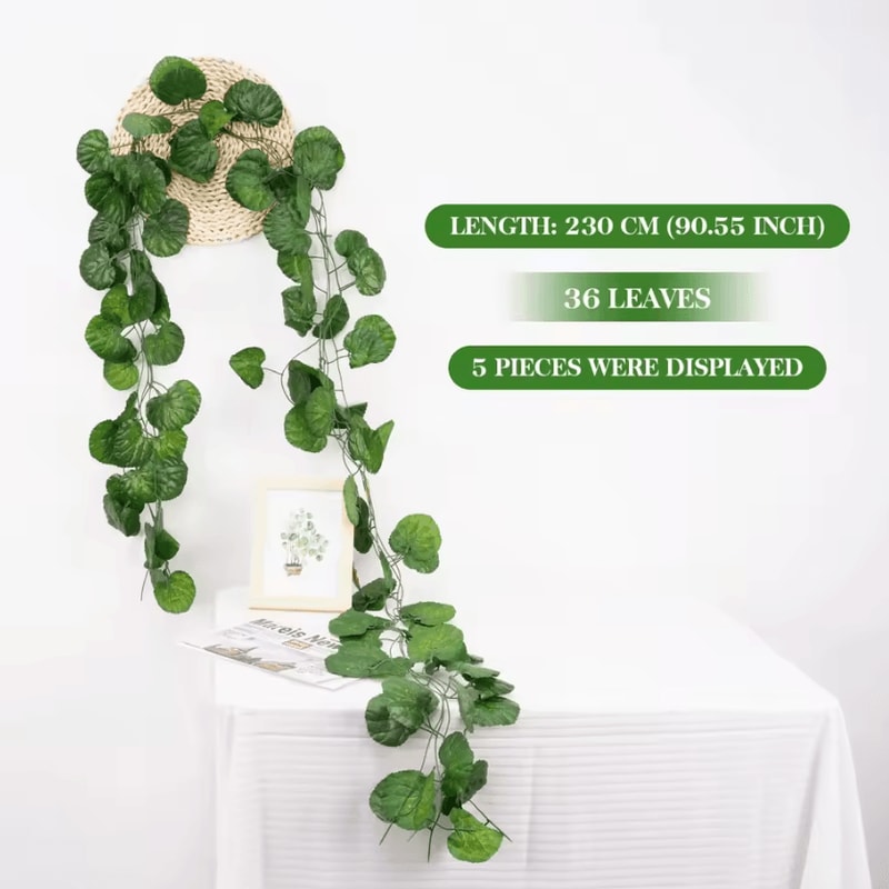 Artificial Ivy Leaf Hanging Vine Garland 21M Silk Greenery Wall Wedding Decor 14
