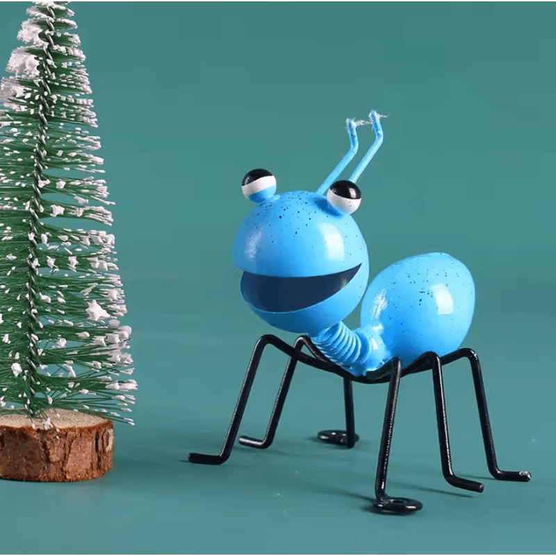 Cute Metal Ant Wall Art Set 3D Garden Indoor Insect Sculpture Decor 2