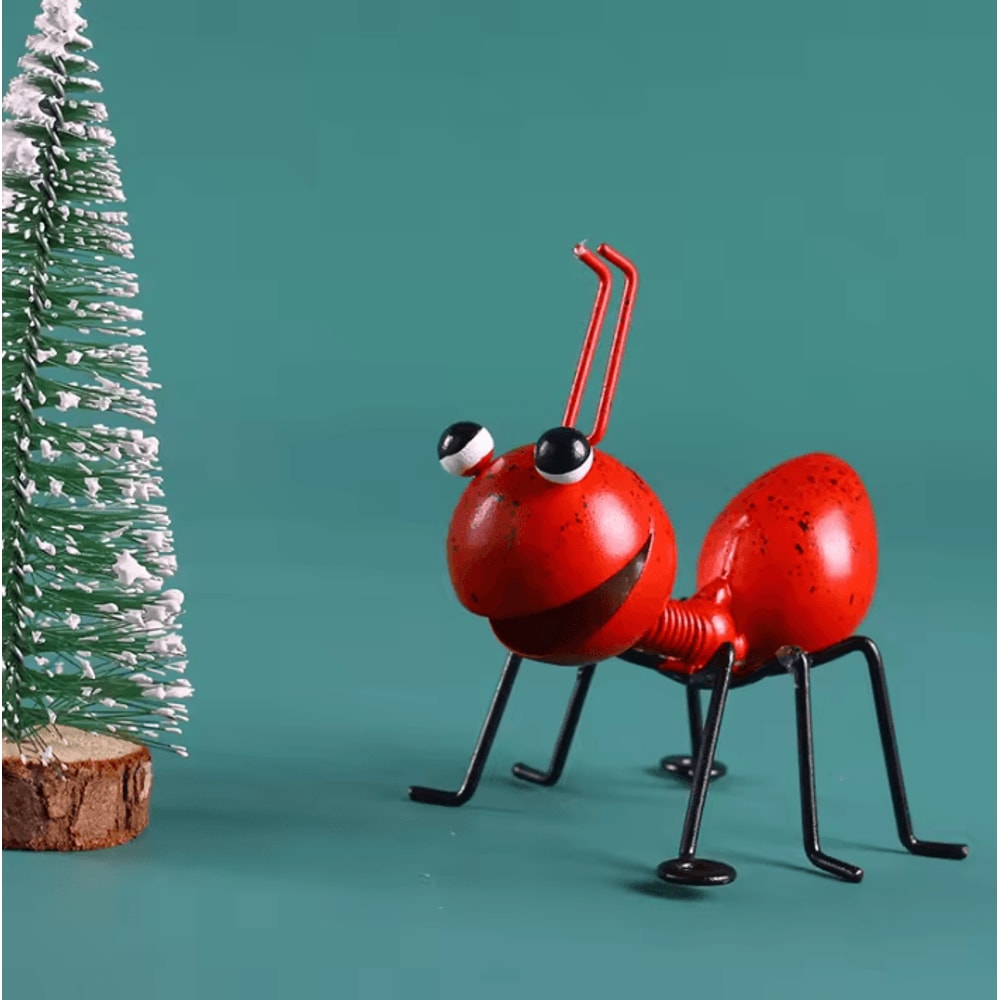 Cute Metal Ant Wall Art Set 3D Garden Indoor Insect Sculpture Decor 3