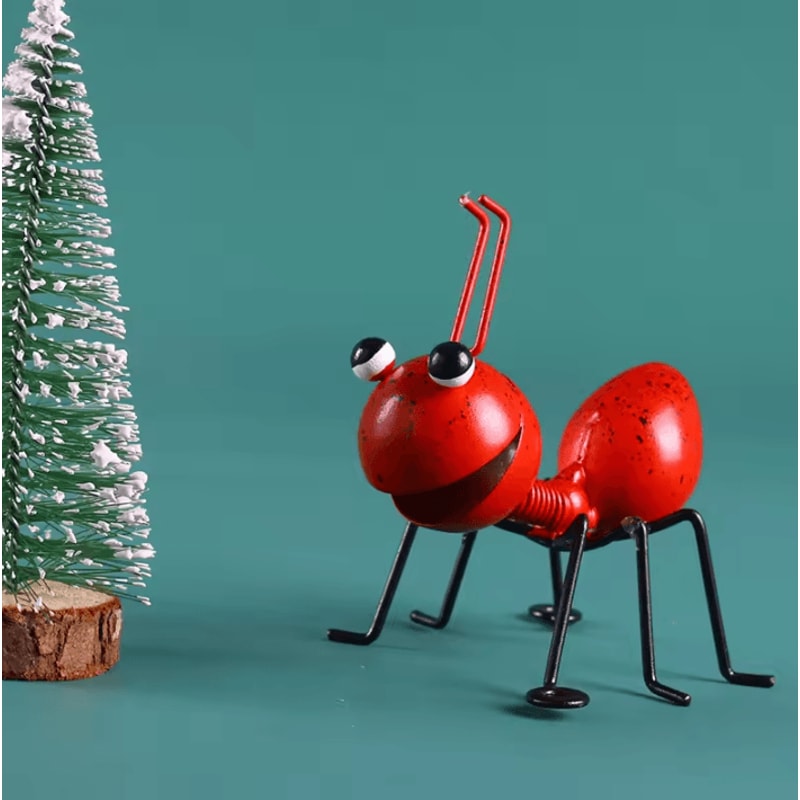 Cute Metal Ant Wall Art Set 3D Garden Indoor Insect Sculpture Decor 3